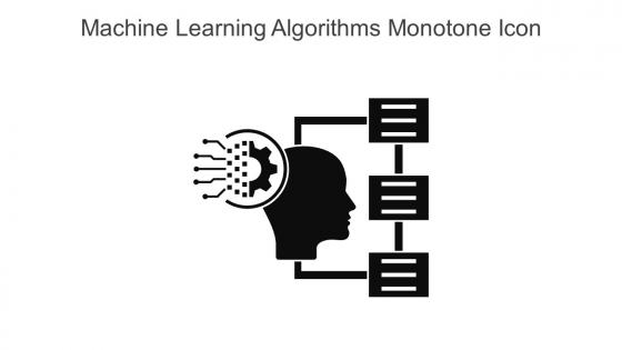 Machine Learning Algorithms Monotone Icon In Powerpoint Pptx Png And Editable Eps Format
