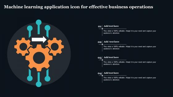 Machine Learning Application Icon For Effective Business Operations