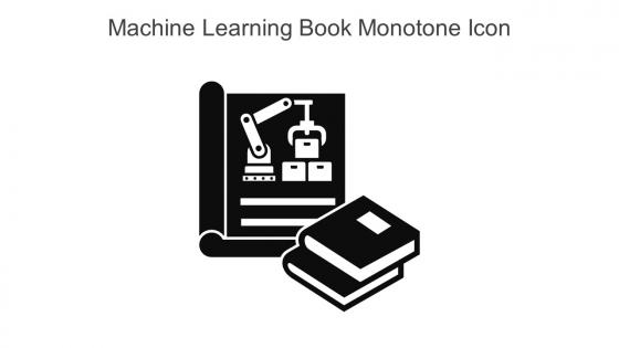 Machine Learning Book Monotone Icon In Powerpoint Pptx Png And Editable Eps Format