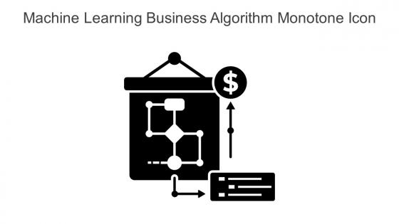 Machine Learning Business Algorithm Monotone Icon In Powerpoint Pptx Png And Editable Eps Format