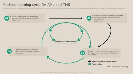 Machine Learning Cycle For AML And TMS Real Time Transaction Monitoring Tools
