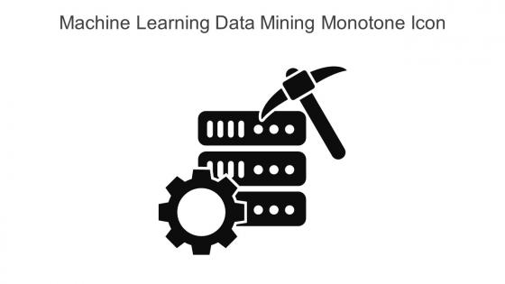 Machine Learning Data Mining Monotone Icon In Powerpoint Pptx Png And Editable Eps Format