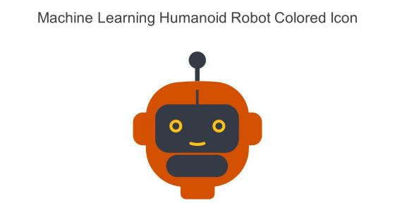 Machine Learning Humanoid Robot Colored Icon In Powerpoint Pptx Png And Editable Eps Format