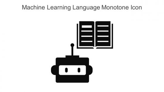 Machine Learning Language Monotone Icon In Powerpoint Pptx Png And Editable Eps Format