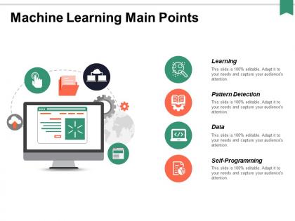 Machine learning main points learning ppt powerpoint presentation professional example file
