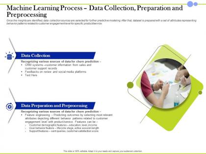 Machine learning process data collection preparation preprocessing ppt shows