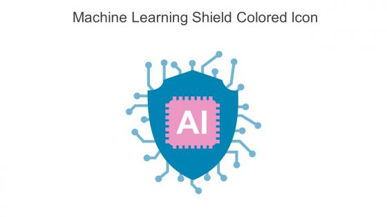 Machine Learning Shield Colored Icon In Powerpoint Pptx Png And Editable Eps Format