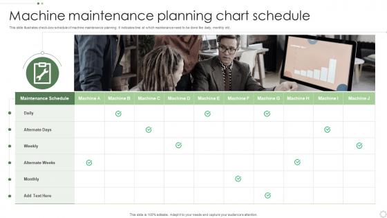 Machine Maintenance Planning Chart Schedule