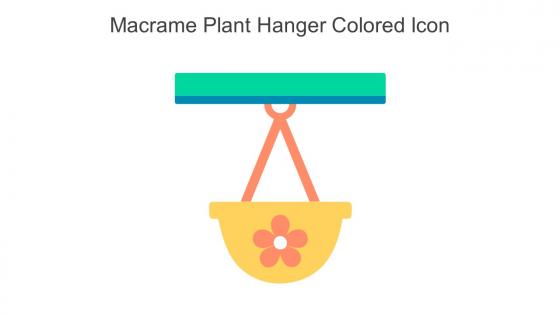 Macrame Plant Hanger Colored Icon In Powerpoint Pptx Png And Editable Eps Format
