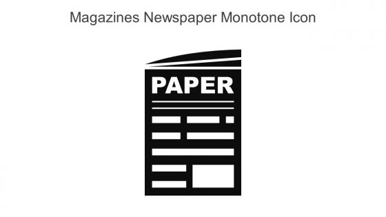 Magazines Newspaper Monotone Icon In Powerpoint Pptx Png And Editable Eps Format