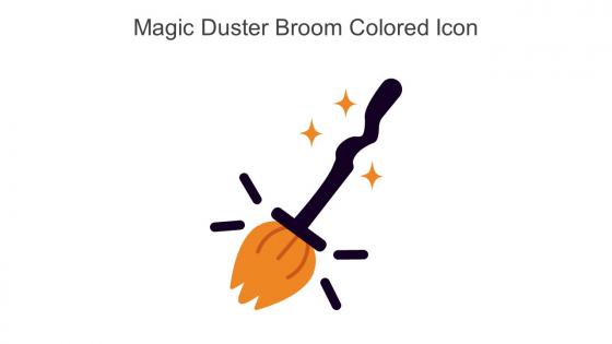 Magic Duster Broom Colored Icon In Powerpoint Pptx Png And Editable Eps Format