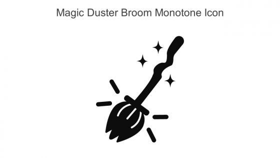 Magic Duster Broom Monotone Icon In Powerpoint Pptx Png And Editable Eps Format