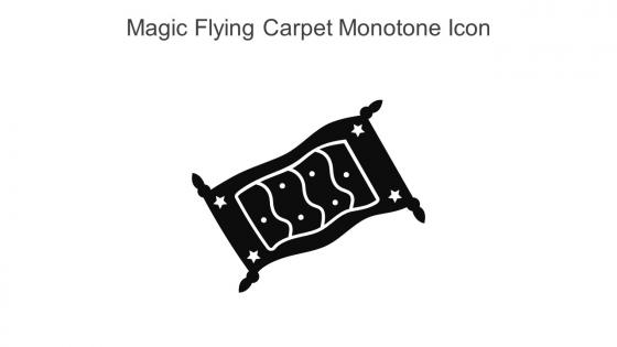 Magic Flying Carpet Monotone Icon In Powerpoint Pptx Png And Editable Eps Format