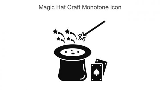 Magic Hat Craft Monotone Icon In Powerpoint Pptx Png And Editable Eps Format