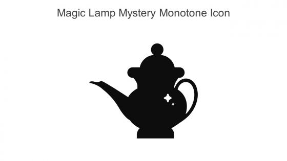 Magic Lamp Mystery Monotone Icon In Powerpoint Pptx Png And Editable Eps Format