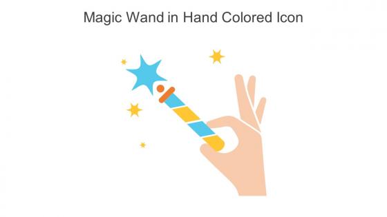 Magic Wand In Hand Colored Icon In Powerpoint Pptx Png And Editable Eps Format