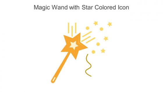 Magic Wand With Star Colored Icon In Powerpoint Pptx Png And Editable Eps Format