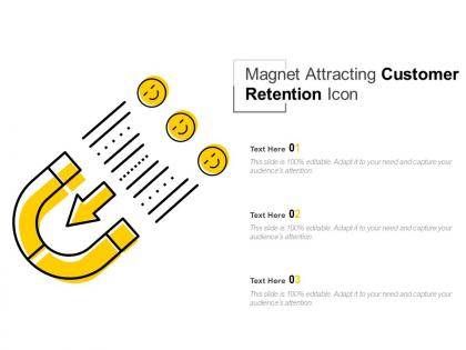 Magnet attracting customer retention icon