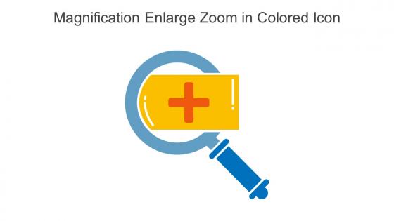 Magnification Enlarge Zoom In Colored Icon In Powerpoint Pptx Png And Editable Eps Format
