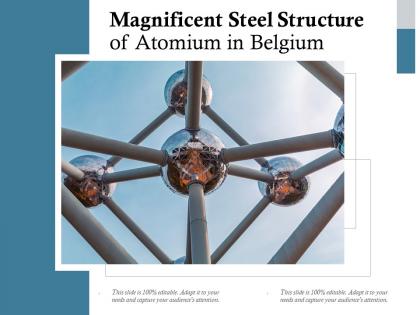 Magnificent steel structure of atomium in belgium
