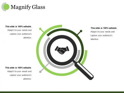 Magnify glass ppt visual aids infographics