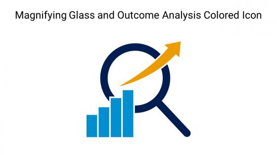 Magnifying Glass And Outcome Analysis Colored Icon In Powerpoint Pptx Png And Editable Eps Format