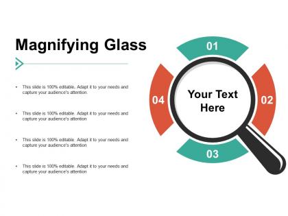 Magnifying glass big data i98 ppt powerpoint presentation visual aids outline