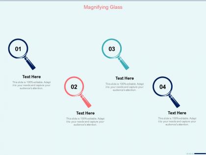 Magnifying glass capture editable ppt powerpoint presentation background designs
