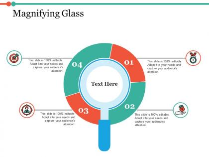 Magnifying glass ppt infographic template example introduction