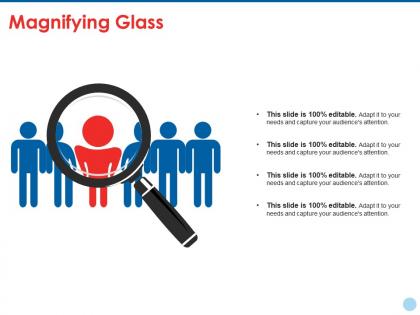 Magnifying glass ppt summary infographic template