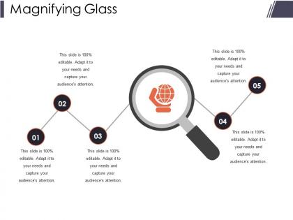 Magnifying glass presentation slides template 1