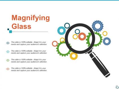 Magnifying glass research ppt show infographic template