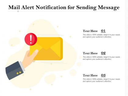 Mail alert notification for sending message