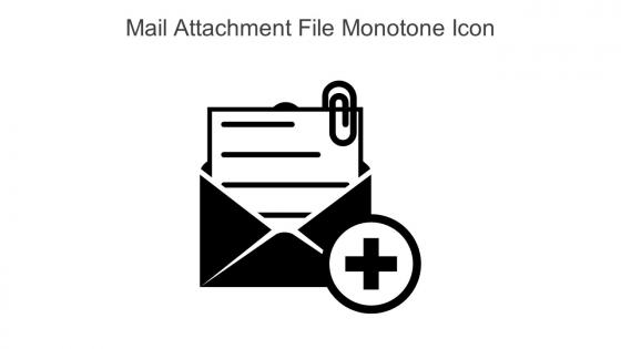 Mail Attachment File Monotone Icon In Powerpoint Pptx Png And Editable Eps Format