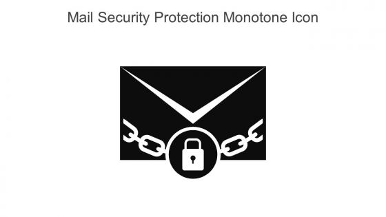 Mail Security Protection Monotone Icon In Powerpoint Pptx Png And Editable Eps Format