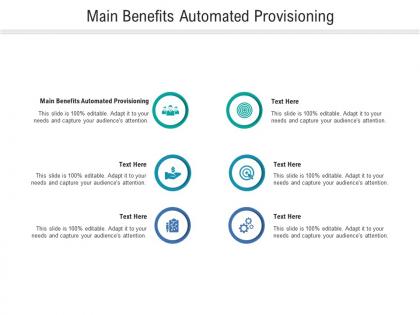 Main benefits automated provisioning ppt powerpoint presentation show template cpb