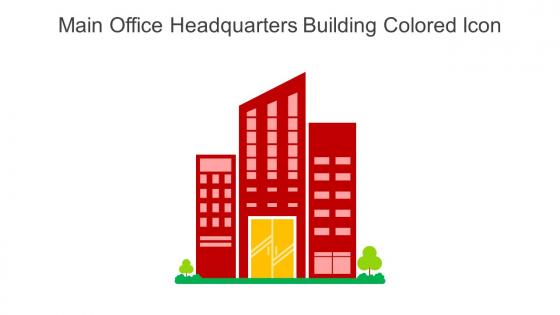 Main Office Headquarters Building Colored Icon In Powerpoint Pptx Png And Editable Eps Format