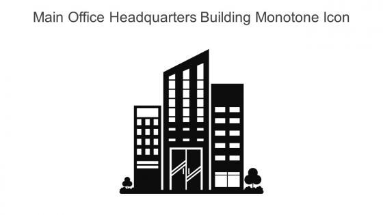 Main Office Headquarters Building Monotone Icon In Powerpoint Pptx Png And Editable Eps Format