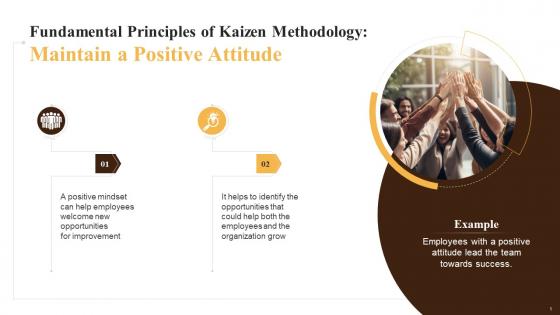 Maintain A Positive Attitude Principle Of Kaizen Training Ppt