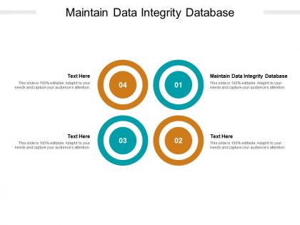 Maintain data integrity database ppt powerpoint presentation portfolio summary cpb