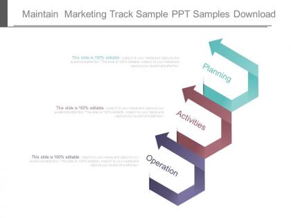 Maintain marketing track sample ppt samples download