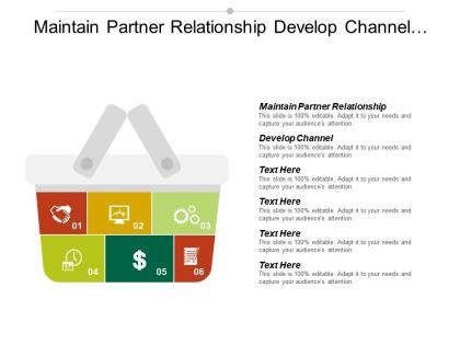 Maintain partner relationship develop channel sales strategy manage collaborative