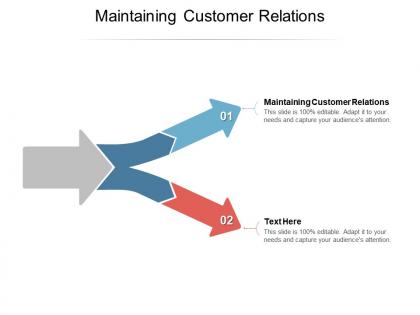 Maintaining customer relations ppt powerpoint presentation infographics show cpb