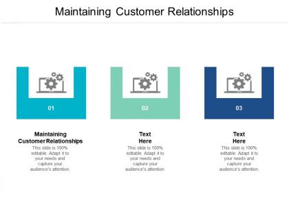 Maintaining customer relationships ppt powerpoint presentation professional good cpb