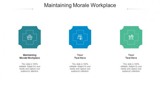 Maintaining Morale Workplace Ppt Powerpoint Presentation Model Format Ideas Cpb