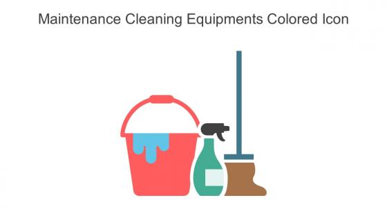 Maintenance Cleaning Equipments Colored Icon In Powerpoint Pptx Png And Editable Eps Format