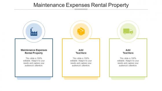 Maintenance Expenses Rental Property Ppt Powerpoint Presentation Design Cpb