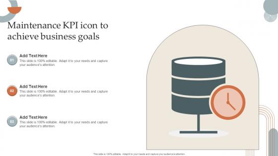 Maintenance Kpi Icon To Achieve Business Goals