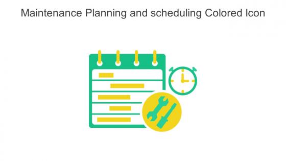 Maintenance Planning And Scheduling Colored Icon In Powerpoint Pptx Png And Editable Eps Format