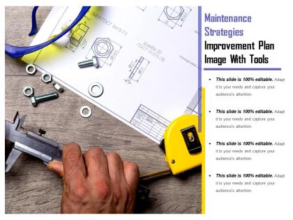 Maintenance strategies improvement plan image with tools